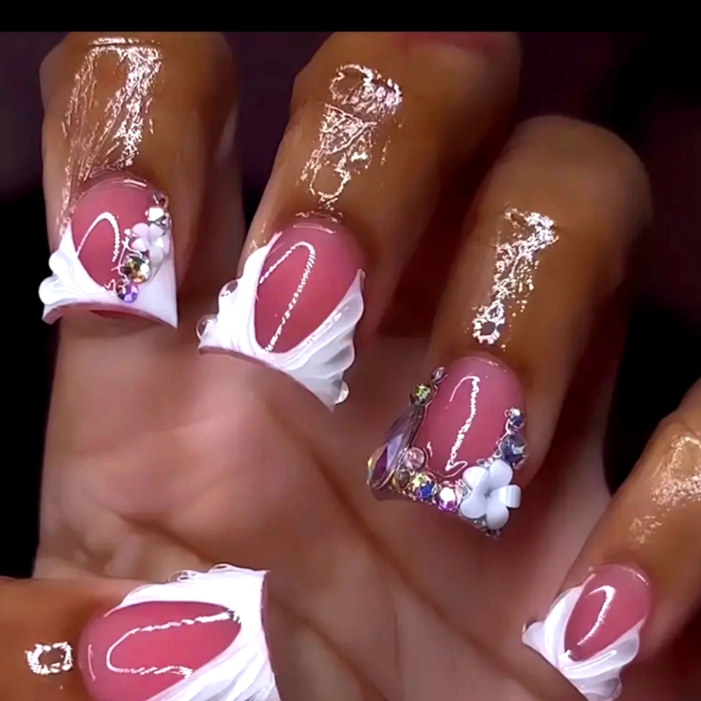 Elegant White Nail Art